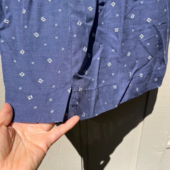 Toad & Co Blue and White Tencel Skirt - Size L - Picture 6 of 9